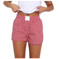 thumbnail image 1 of Women Y2K Striped Shorts Elastic Waist Cute Pajama Boxer Shorts Summer Pinstripe Lounge Pj Sleep Short Bottom Sleepwear, 1 of 7