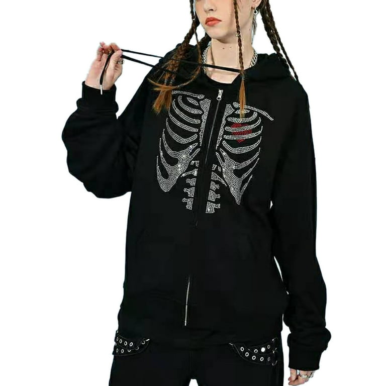 Skeleton hotsell hoodie top