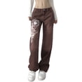 thumbnail image 1 of Women Y2K Wide Leg Jeans Baggy High Waisted Vintage Printing Wide Leg Denim Pants Loose E-Girl Trousers Streetwear, 1 of 6