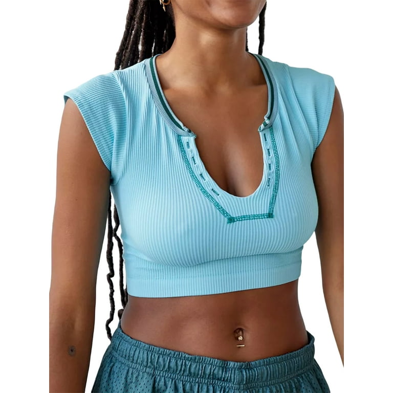 Women Y2k Baby Tees Crop Top Short Sleeve Skims Dupes Going Out Tops  Workout Athletic Gym Yoga Basic Shirt