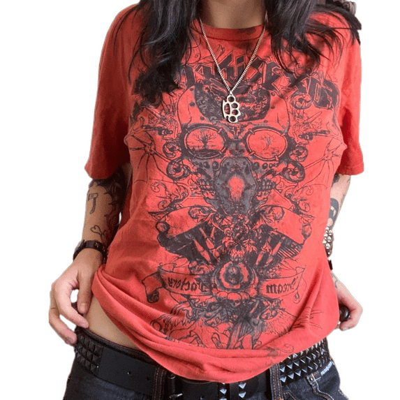 Women Y2k Fairy Grunge T-shirt Gothic Tops Casual Short Sleeve Graphic Print Tees Aesthetic Clothes