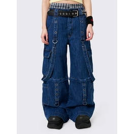 Y2K Flare Pants For Women Low Rise Cargo Pants Retro
