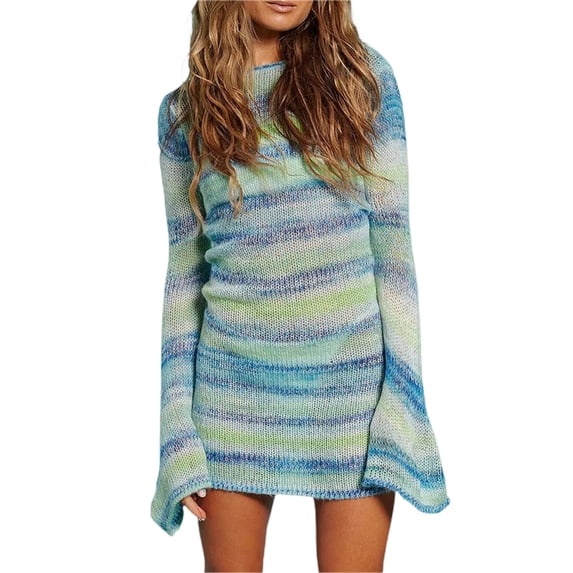 Women Y2k Knitted Short Dress Colorful Bodycon Mini Dresses Slim Fit Spaghetti Strap Dress Beach Wear Sundress