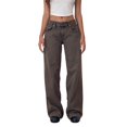 thumbnail image 1 of Women Y2k Low Rise Baggy Jeans Loose Fit Boyfriend Straight Wide Leg Jeans Trendy Stretch Long Denim Pants, 1 of 5