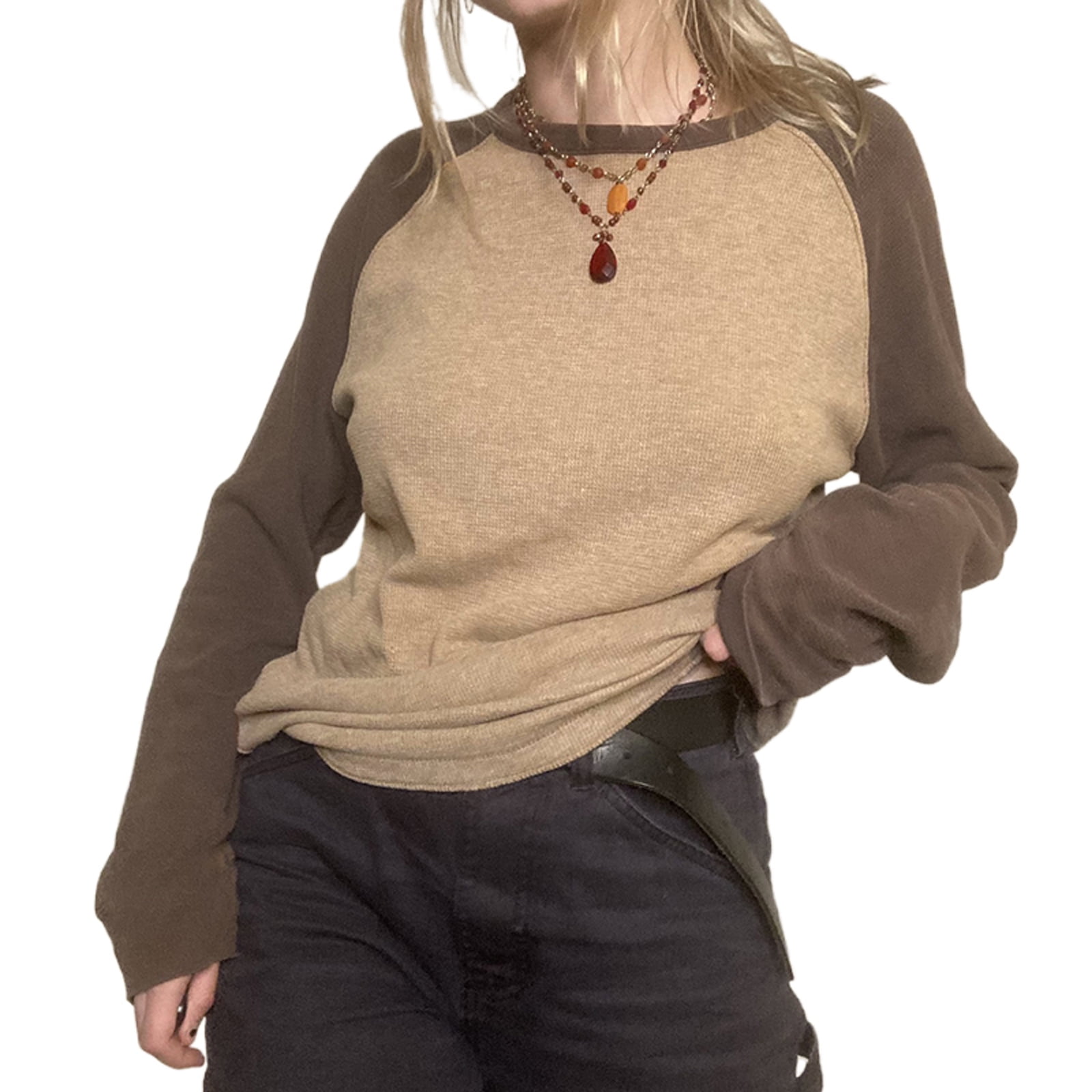 Women Y2k Oversized T Shirts Long Sleeve Aesthetic Vintage Loose Tee Fairy Grunge Sweatshirt Pullover Baggy 90s E Girl Top St