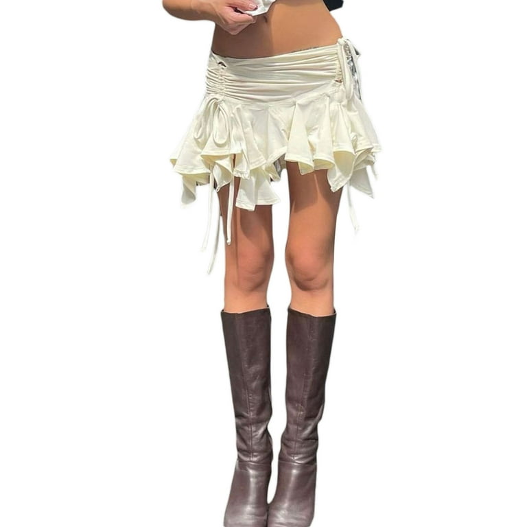 Womens Ruffles Mini Asymmetrical Skirt Womens Ruffles Mini Asymmetrical Skirt