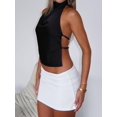 thumbnail image 1 of Women Y2k Satin Halter Tops Open Back Crop Tank Tops Y2K Sleeveless Shirts Summer Going Out Tops, 1 of 5