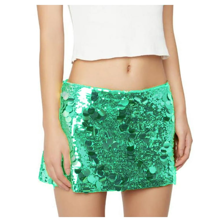 Mini Skirt Green Pencil Sequin Skirt Buy Dark Green Skirts For