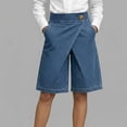 thumbnail image 1 of Women Y2k Wide Leg Jean Shorts Denim Bermuda Grunge Shorts Summer Loose Fit Low Rise Jorts Blue M, 1 of 4