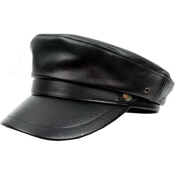 Women Yacht Captain Sailor Hat PU Newsboy Cabbie Baker Boy Peaked Beret Cap