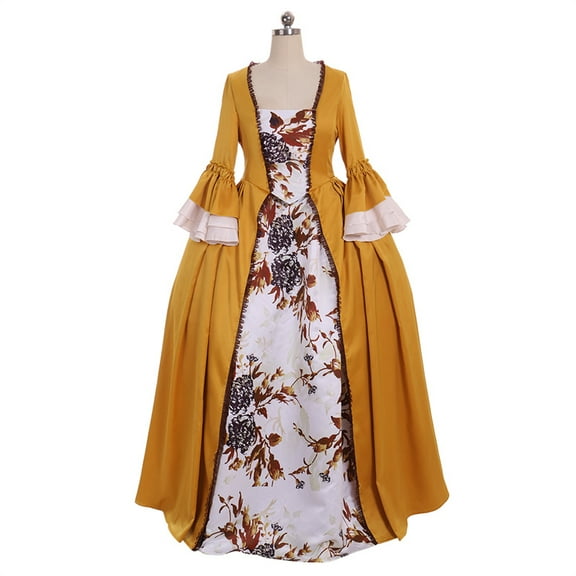 Women Yellow Ball Gown Dress Claire Randall Marie Antoinette Rococo Baroque Victorian Inspired Outfit