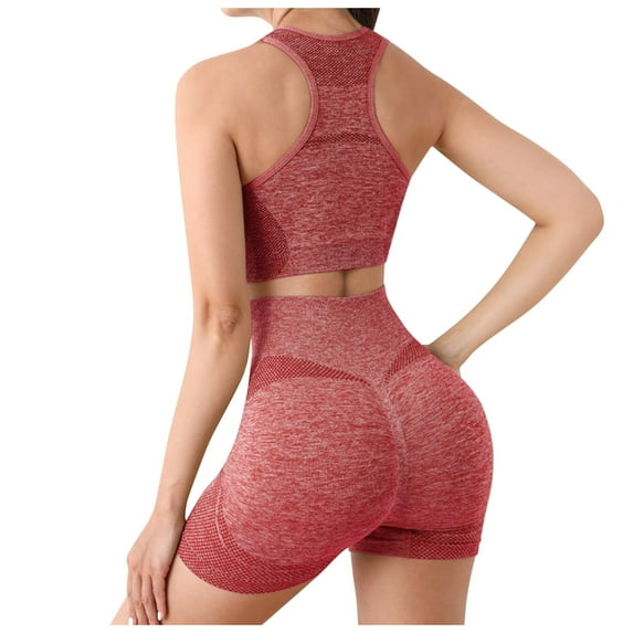 Women Yoga 2Pcs Set Sporstwear Seamless Bra Tops Suits With Shorts Gym Tracksuit Aerial Yoga Swing Set Yoga Bodysuit for Women Yoga Lift Leggings Set Yoga Mats for Women Thick Set Yoga Wheel Cork Set