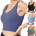 thumbnail image 1 of Women Yoga Bras Sports Bra Workout Crop Top Tank Active Total Train Light Support Strappy Back Gym Workout Sports Bra, 1 of 1