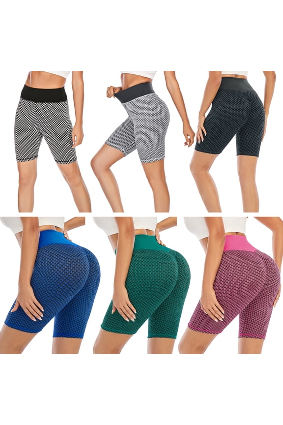 Women Yoga Five Point Shorts High Waist Seamless Hip-Up Tight Elastic Sport Shorts Push Up Running Fitness Gym Clothes Leggings