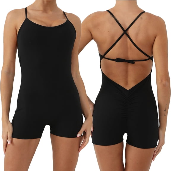 Women Yoga Jumpsuits Workout Sport Jumpsuits Women Activewear Women Sports Bodysuits & Jumpsuits Women Sports Jumpsuits Crisscross Backless Sports Romper