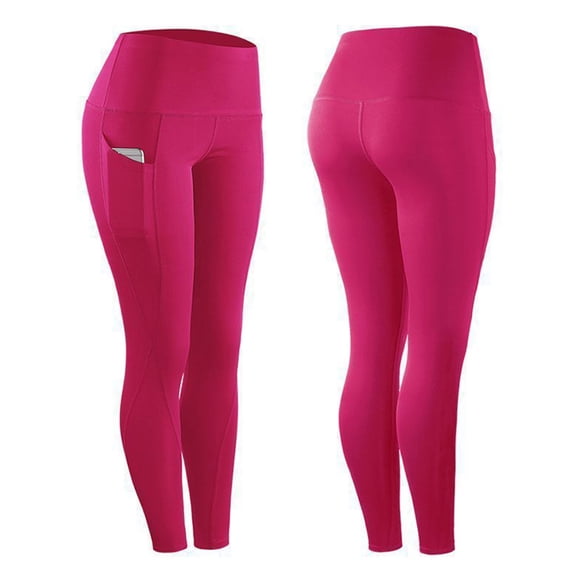 Women Yoga Leggings Polyester Spandex High Waisted Workout Fitness Pants