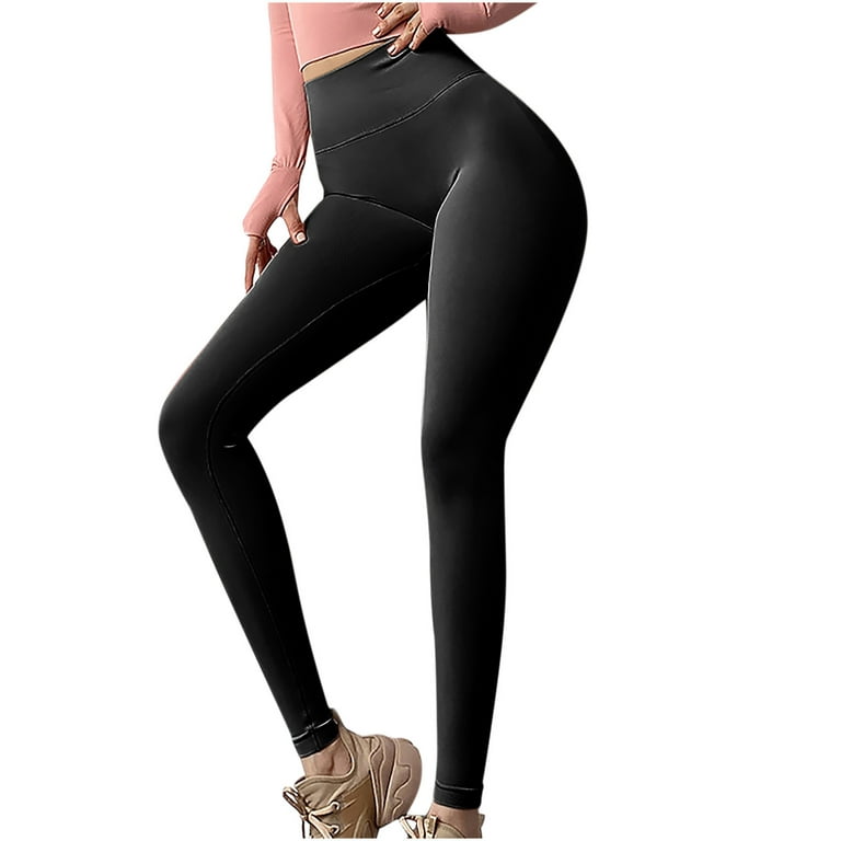 Women Yoga Leggings Sexy Butt Lift Tummy Control Mid Waist Jogger Tights  Sweatpant Base Layer Bottoms Pant Trouser 