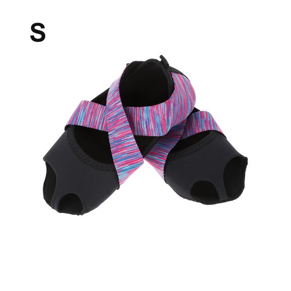 Women Yoga NOn slip Pilates Barre Soft Wrap Dance Training Shoes Purple (S 35-36)