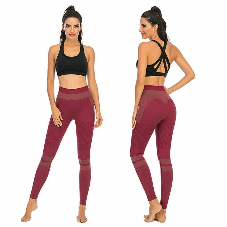Women Yoga Pants Color Gym Mesh Workout Running Leggings Tights - Walmart .com