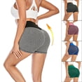 thumbnail image 1 of Women Yoga Shorts Booty High Waisted Gym Workout Shorts Butt Lifting Hot Pants, 1 of 9
