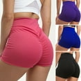 thumbnail image 1 of Women Yoga Shorts Ruched Booty High Waisted Workout Shorts Butt Lifting Hot Pant, 1 of 5