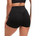 thumbnail image 1 of Women Yoga Shorts Ruched Butt Sport Gym Push up Running Elastic High Waist Shorts Butt Lifting Hot Pants Black/Blue/Rose Red/Purple, 1 of 7