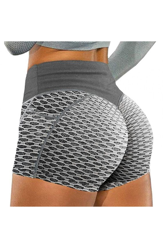New Women Yoga Shorts Solid Color Tight-fitting Hip Bottom Pantie Gym Workout Elastic Casual Sports