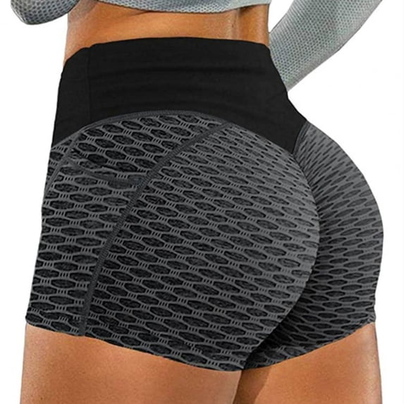 New Women Yoga Shorts Solid Color Tight-fitting Hip Bottom Pantie Gym Workout Elastic Casual Sports