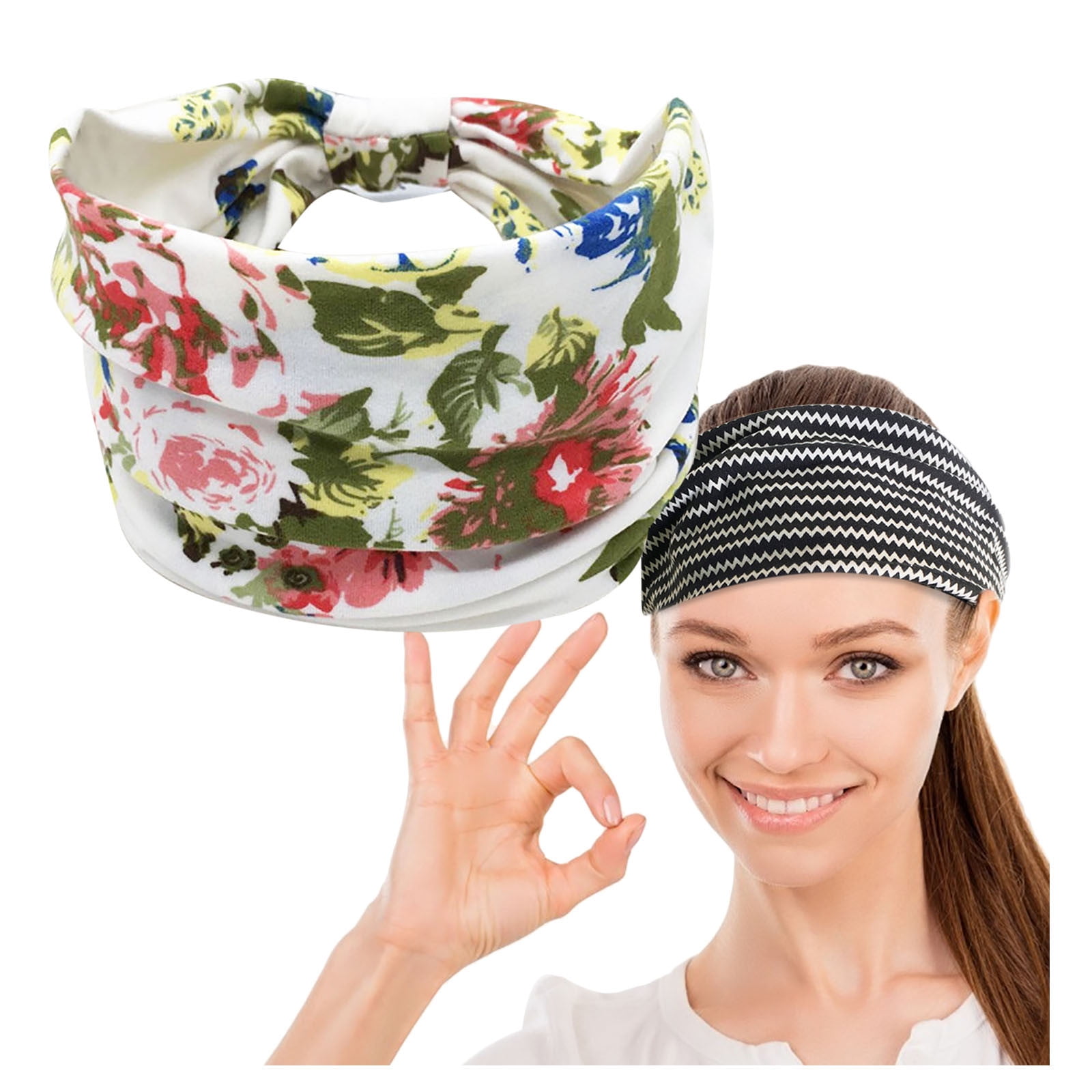 Women Yoga Sports Wide Headband Boho Hair Band Turban Headwrap Headwear