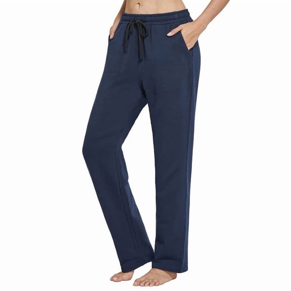 Women Yoga Sweatpants Pajama Wide Leg Cotton Drawstring Lounge Pants Leisure