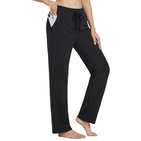 SPECIAL MAGIC Women Cotton Yoga Sweatpants with Drawstring Wide Leg Lounge Pajama Pants for Workout Jogging Running Home & Leisure