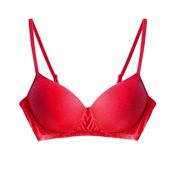 Women Young Girls Casual Breathable Flower Top Bra Underwear Without Steel Ring Gathering And Adjusting Bra