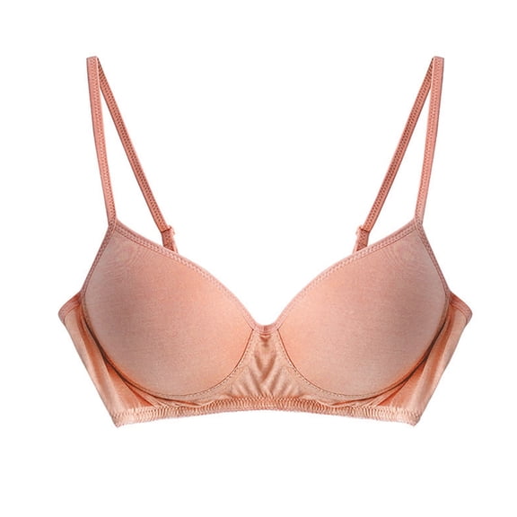 Women Young Girls Casual Breathable Flower Top Bra Underwear Without Steel Ring Gathering And Adjusting Bra