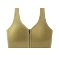 thumbnail image 1 of Women Zip Front Sports Bras, Wireless Push up Back Support Bras, Workout Thick Strap Casual Tops, 1 of 5