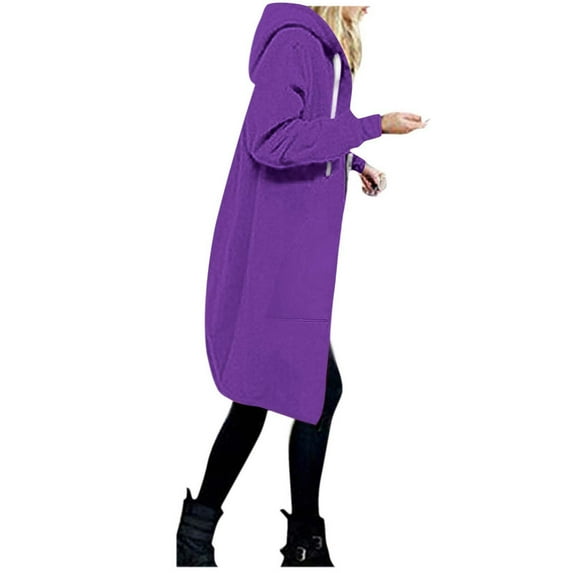 Women Zip Up Hoodies,Women Zip Up Hoodies Long Fleece Jacket Lightweight Tunic Hooded Sweatshirt Casual Fall Winter Coat Outwear with Pockets