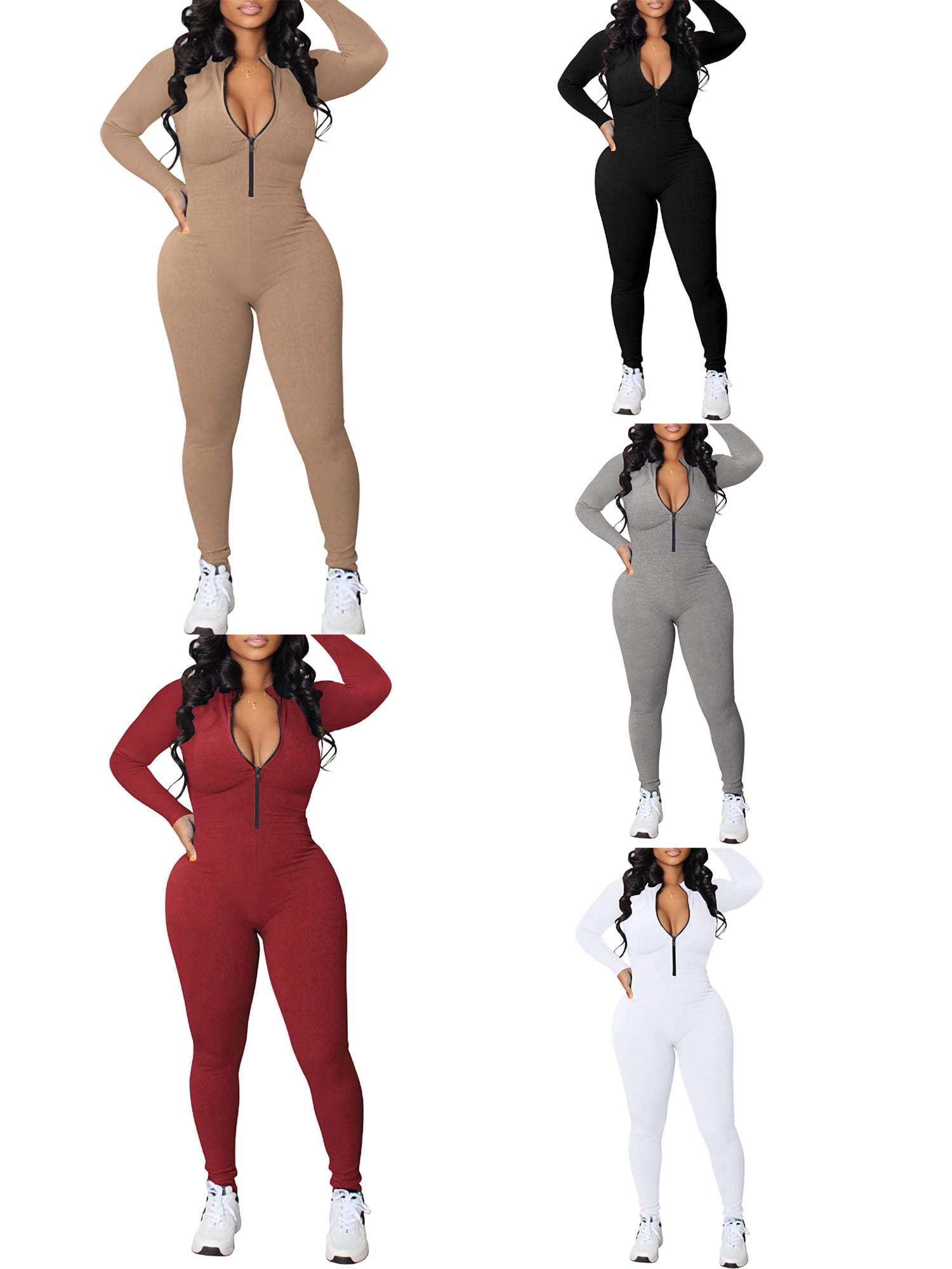 thumbnail image 2 of Full Circle Women's Strap Sleeveless Bodycon Jumpsuit Romper - Clubwear Party Trousers (S-XL) 2 of 6