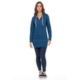 thumbnail image 1 of Women Zip up Hoodies Coat Ladies Fleece Outerwear Long Sleeve Hooded Sweatshirt Blue L, 1 of 6