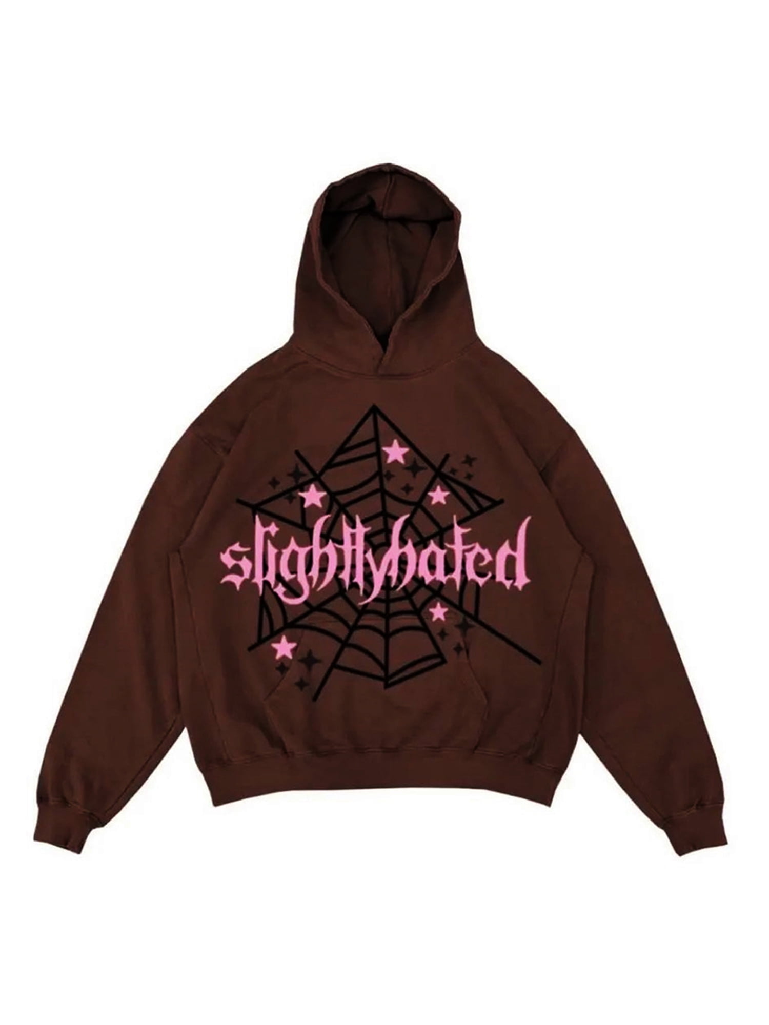 Women Zip up Spider Web and Letters Long Sleeve Hoodie Oversized Jacket  Fairy E Girl Streetwear - Walmart.com