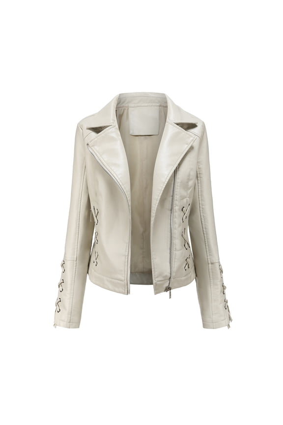 Women Zipper Casual Leather Soft Motorcycle Leather Jacket Coat Light Winter Jackets for Women Womens Zip up Hoodie Women Zip Women Cardigan Jacket Pockets inside Womens Fall Jackets And Coats Warm up