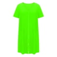 thumbnail image 1 of Women Zipper Robe Lightweight House Coat Zip Front Short Bathrobes Soft Nightgown with Pockets, 1 of 8