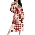 thumbnail image 1 of Women Zipper Robe Xmas Plaid Housecoat Long Sleeves Pajama Dress Full Length Pajama Pockets Sleepwear Comfortable Nightgown Long Bathrobe for Spa, 1 of 9