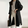thumbnail image 1 of Women Zipper Winter Coat Lapel Collar Long Sleeve Padded Leather Jacket Vintage Thicken Coat Sheepskin Hooded Jacket Jacket Women Dressy Jacket with Hoodie for Women Women Lace Floral Open Casual Coat, 1 of 8