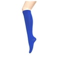 thumbnail image 1 of Women and Girls Solid Royal Blue Color Knee High Uniform Athletics Skirts Costume Cosplay Party Event Tube(Hose) Socks, 1 of 1
