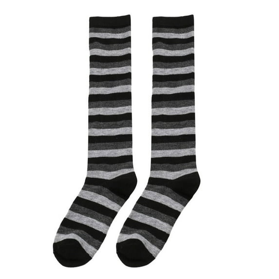 Women and Men Colorful Striped Knee Length Socks Long Tube Stockings for Christmas Costume Accessories