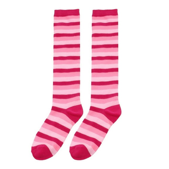 Women and Men Colorful Striped Knee Length Socks Long Tube Stockings for Christmas Costume Accessories