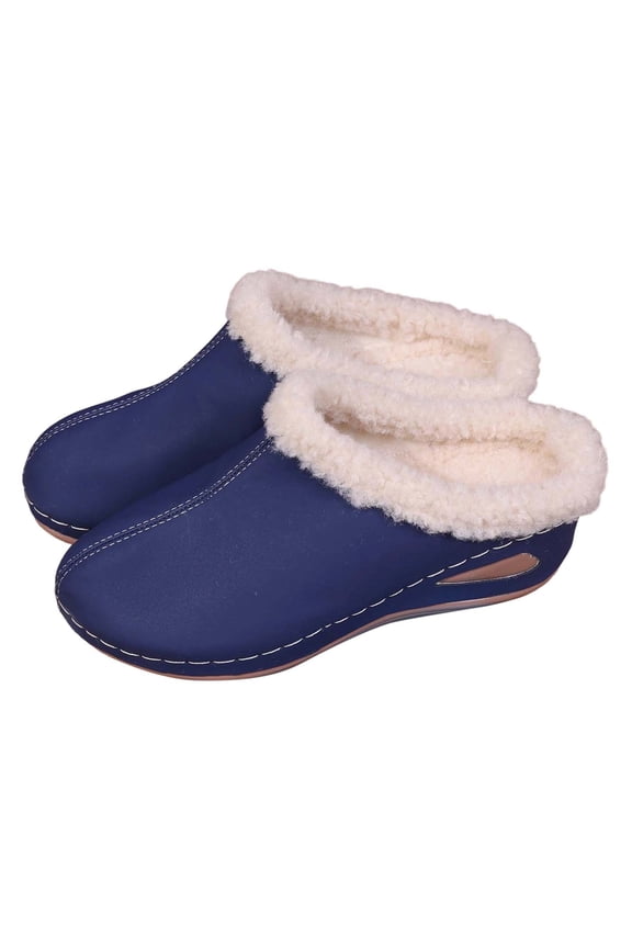 Women and Men Lined Clogs Memory Foam Warm Fuzzy Slippers Winter Waterproof Indoor Outdoor Slipper