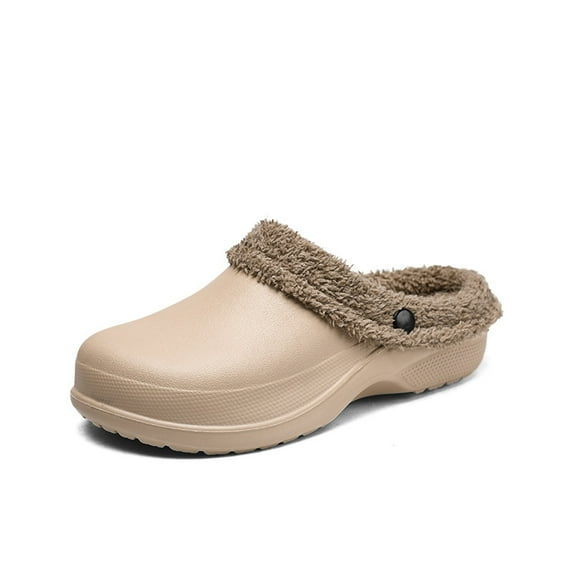 Women and Men - Waterproof Shoes with Fuzzy Fur lining, Indoor Outdoor Warm House Slippers