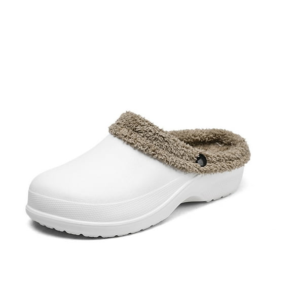 Women and Men - Waterproof Shoes with Fuzzy Fur lining, Indoor Outdoor Warm House Slippers