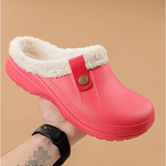 Women and Men Winter Slippers with Fuzzy Fleece Lining, Indoor Outdoor House Shoes with Anti-Slip Sole