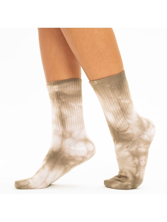 Women and Men's Tie-dye Graffiti Cotton Winter Casual Sock Set, Soft Crew Dress Sock (1Pair)